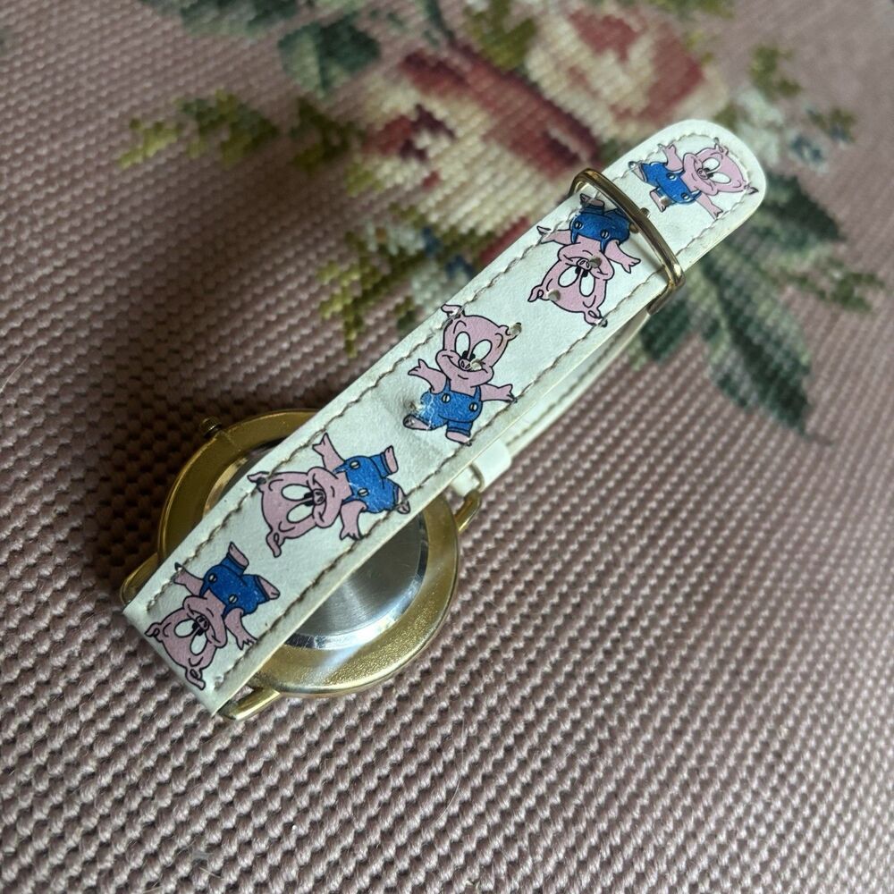 Vtg 90s Parmex Hamton J. Pig Watch Tiny Toon Adventures Novelty Timepiece Flaw** - Picture 10 of 16
